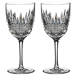 Waterford Lismore Diamond Cut Lead Crystal Wine Glasses, Set of 2